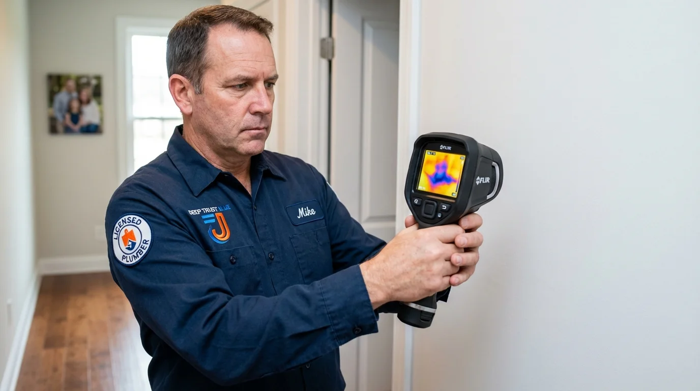 Thermal imaging leak detection by Johns Plumbing LLC in White Haven